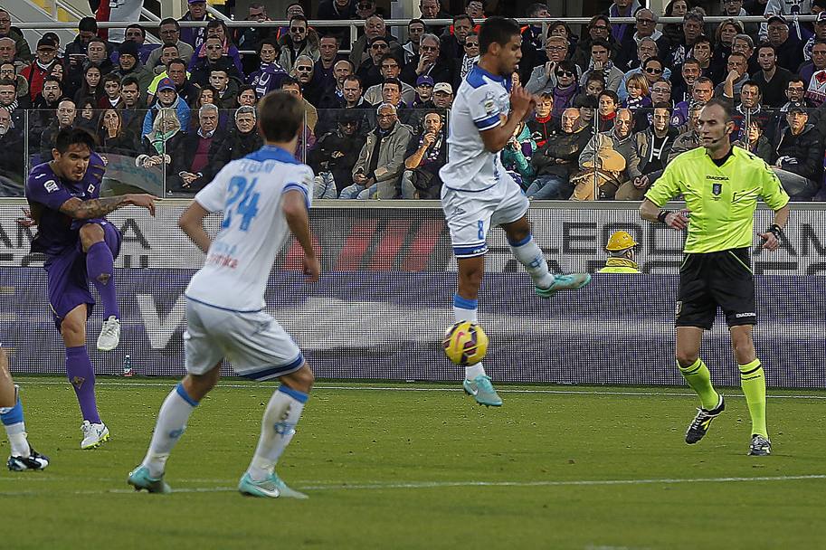 Finisce 1-1 tra Fiorentina ed Empoli. Vantaggio dei viola con un gran gol di Vargas. Getty